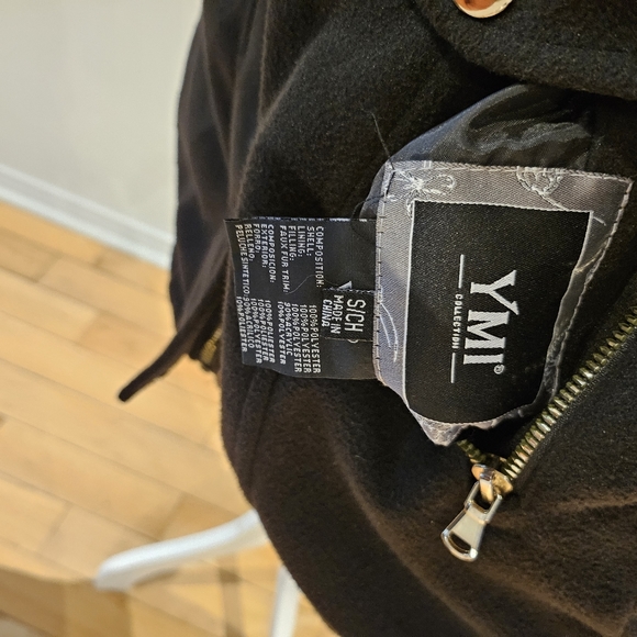 Womens black reversible coat - Picture 3 of 3